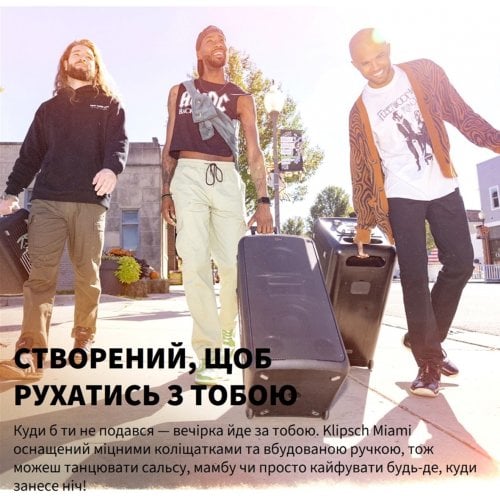 Портативная акустика Klipsch Miami Partybox (1073417) Black купить в Украине | Telemart фото