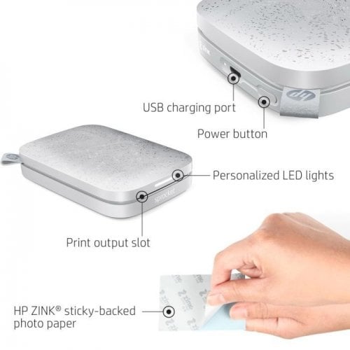 Фотопринтер HP Sprocket (HPISPW) White купить в Украине | Telemart фото