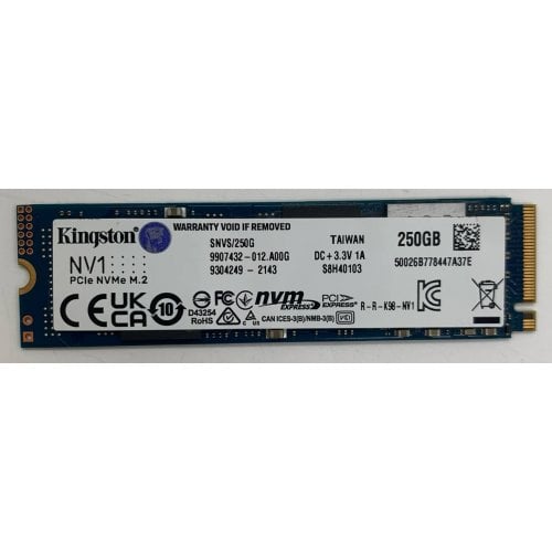 Ssd-диск Kingston NV1 250GB M.2 (2280 PCI-E) NVMe x4 (SNVS/250G) (Восстановлено продавцом, 912735) купить в Украине | Telemart фото