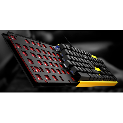 Купить Клавиатура HATOR Rockfall Yellow Edition Outemu Mechanical Switches Blue UA (HTK-600) Yellow - цена в Харькове, Киеве, Днепре, Одессе
в интернет-магазине Telemart фото