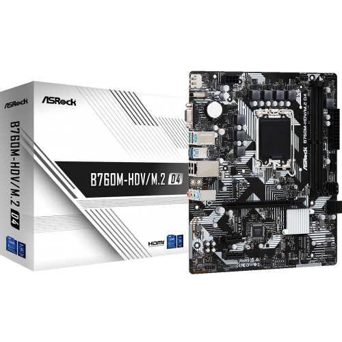 Материнская плата AsRock B760M-HDV/M.2 D4 (s1700, Intel B760) (Восстановлено продавцом, 912884) купить в Украине | Telemart фото