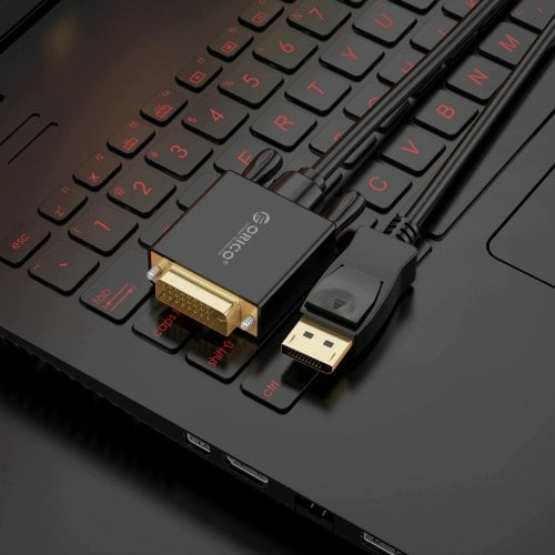 Кабель ORICO DisplayPort to DVI 1m (ORICO-XD-DTD-10-BK-BP) Black купить в Украине | Telemart фото