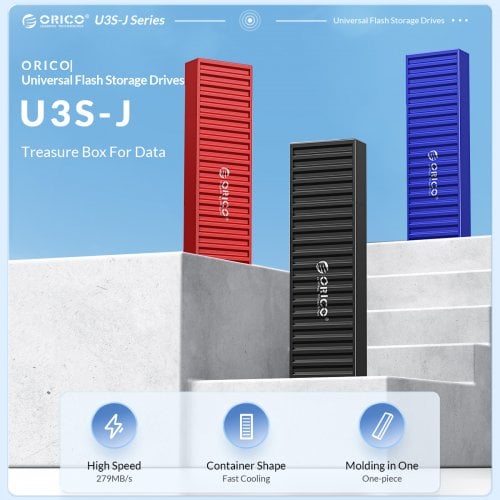 Накопичувач ORICO U3S-J 256GB USB 3.0 (ORICO-U3S-J-A256G-BL-BP) Blue купити в Україні | Telemart фото