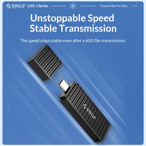 Накопичувач ORICO U3S-J 256GB USB 3.0 (ORICO-U3S-J-A256G-BL-BP) Blue купити в Україні | Telemart фото