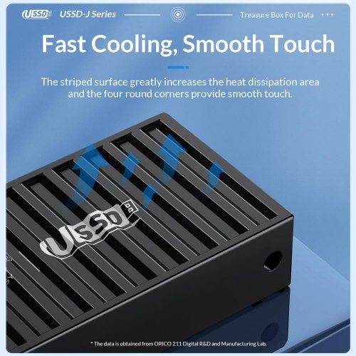 Накопичувач ORICO USSD-J 128GB USB 3.2 (ORICO-USSD-J-A128G-BK-BP) Black купити в Україні | Telemart фото
