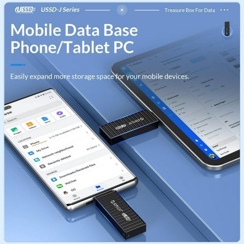 Накопичувач ORICO USSD-J 256GB USB 3.2 (ORICO-USSD-J-A256G-BK-BP) Black купити в Україні | Telemart фото