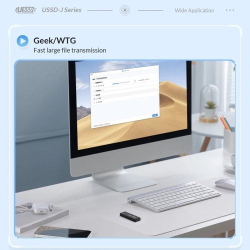 Накопичувач ORICO USSD-J 256GB USB 3.2 (ORICO-USSD-J-A256G-BK-BP) Black купити в Україні | Telemart фото