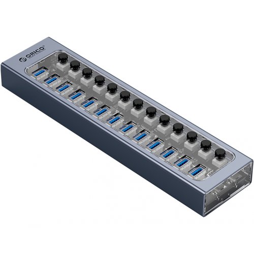 USB-хаб ORICO AT2U3 USB 13 in 1 (ORICO-AT2U3-13AB-EU-GY-BP) Gray купить в Украине | Telemart фото