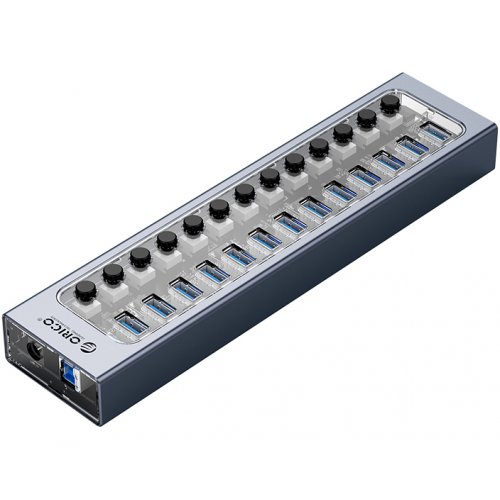 USB-хаб ORICO AT2U3 USB 13 in 1 (ORICO-AT2U3-13AB-EU-GY-BP) Gray купить в Украине | Telemart фото