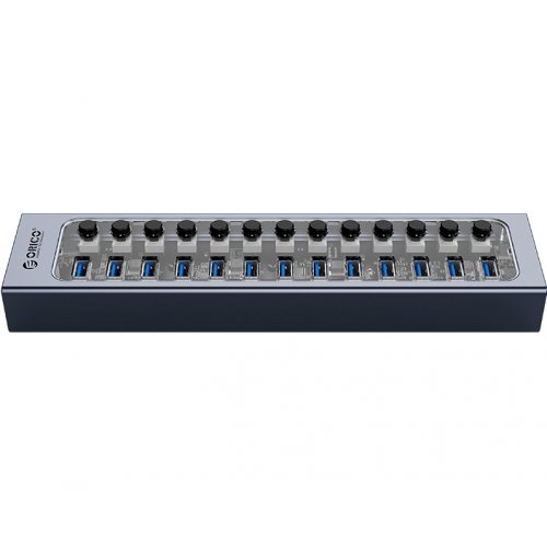 USB-хаб ORICO AT2U3 USB 13 in 1 (ORICO-AT2U3-13AB-EU-GY-BP) Gray купить в Украине | Telemart фото