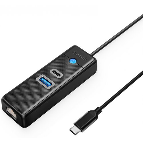 USB-хаб ORICO PWCUR-C3 USB 3 in 1 (ORICO-PWCUR-C3-015-BK-EP) Black купить в Украине | Telemart фото