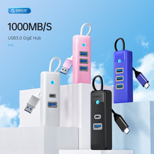 USB-хаб ORICO PWCUR-C3 USB 3 in 1 (ORICO-PWCUR-C3-015-BK-EP) Black купить в Украине | Telemart фото