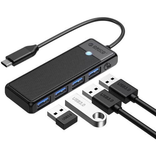 USB-хаб ORICO PAPW4A-C3 USB Type-C 4 in 1 (ORICO-PAPW4A-C3-015-BK-EP) Black купить в Украине | Telemart фото