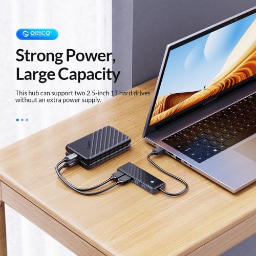 USB-хаб ORICO PAPW4A-U3 USB 4 in 1 (ORICO-PAPW4A-U3-015-WH-EP) White купить в Украине | Telemart фото