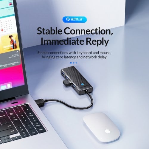 USB-хаб ORICO PAPW4A-U3 USB 4 in 1 (ORICO-PAPW4A-U3-015-WH-EP) White купить в Украине | Telemart фото
