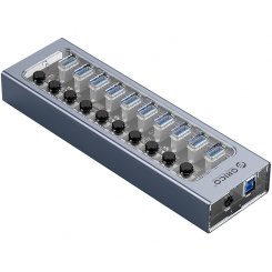 USB-хаб ORICO AT2U3 USB 10 in 1 (ORICO-AT2U3-10AB-EU-GY-BP) Gray