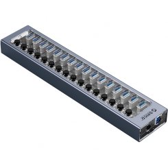 USB-хаб ORICO AT2U3 USB 16 in 1 (ORICO-AT2U3-16AB-EU-GY-BP) Gray
