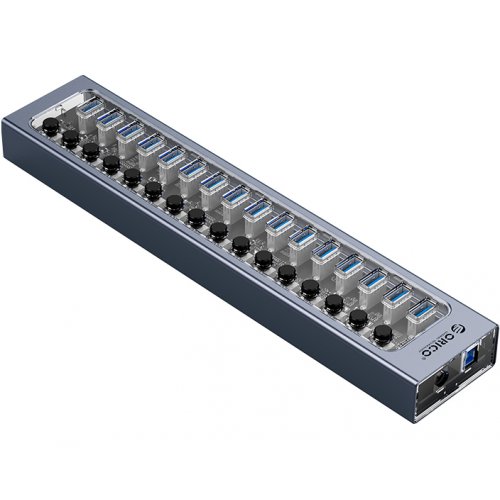 USB-хаб ORICO AT2U3 USB 16 in 1 (ORICO-AT2U3-16AB-EU-GY-BP) Gray купить в Украине | Telemart фото