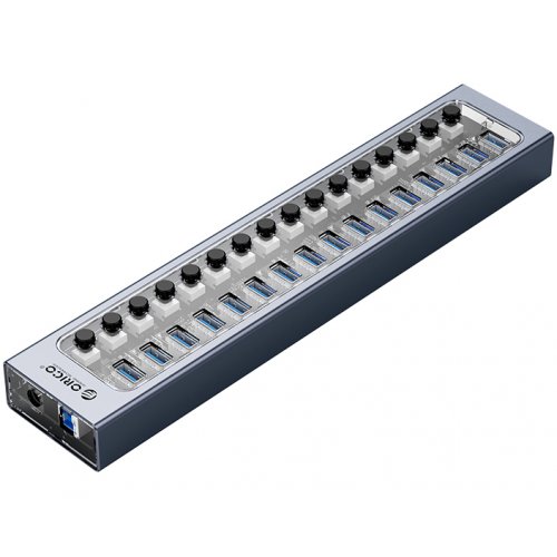 USB-хаб ORICO AT2U3 USB 16 in 1 (ORICO-AT2U3-16AB-EU-GY-BP) Gray купить в Украине | Telemart фото