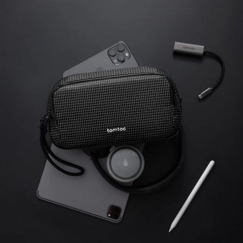 Сумка Tomtoc Light-T12 Electronic Accessory Pouch Pro 1.8L (T12M1D2) Black купити в Україні | Telemart фото