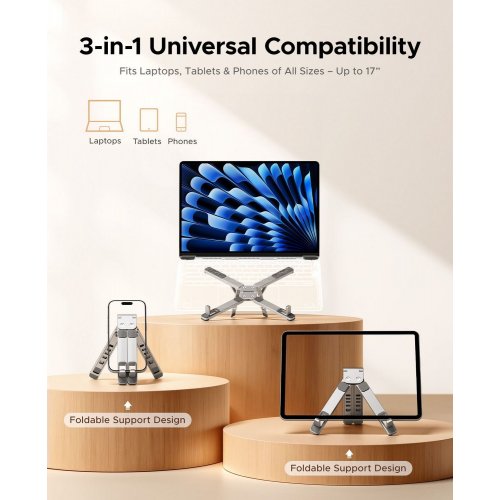 Підставка для ноутбука ORICO PN1 (ORICO-PN1-GY-EP) Grey купити в Україні | Telemart фото