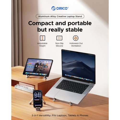 Підставка для ноутбука ORICO PN1 (ORICO-PN1-GY-EP) Grey купити в Україні | Telemart фото
