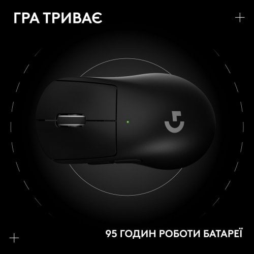 Уценка мышка Logitech G Pro X Superlight 2 Dex Lightspeed Wireless (910-007357) Black (Вскрытая упаковка, 913072) купить в Украине | Telemart фото