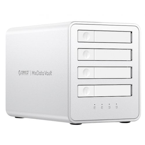 Внешний бокс для SSD ORICO 8848U4 4-Bay M.2 NVMe SSD Enclosure USB Type-C (ORICO-8848U4-EU-SV-BP) Silver купить в Украине | Telemart фото