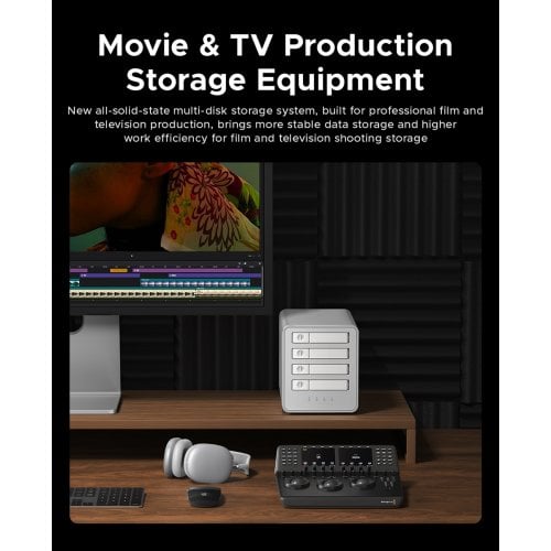 Внешний бокс для SSD ORICO 8848U4 4-Bay M.2 NVMe SSD Enclosure USB Type-C (ORICO-8848U4-EU-SV-BP) Silver купить в Украине | Telemart фото