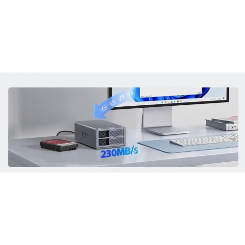 Внешний бокс для HDD ORICO 9828RU3 2-Bay 3.5" HDD RAID Enclosure USB (ORICO-9828RU3-EU-GY-BP) Grey купить в Украине | Telemart фото