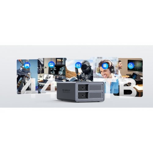 Внешний бокс для HDD ORICO 9828RU3 2-Bay 3.5" HDD RAID Enclosure USB (ORICO-9828RU3-EU-GY-BP) Grey купить в Украине | Telemart фото