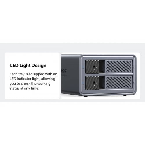 Внешний бокс для HDD ORICO 9828RU3 2-Bay 3.5" HDD RAID Enclosure USB (ORICO-9828RU3-EU-GY-BP) Grey купить в Украине | Telemart фото