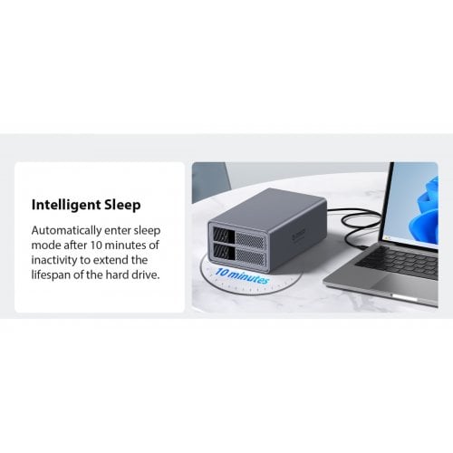 Внешний бокс для HDD ORICO 9828RU3 2-Bay 3.5" HDD RAID Enclosure USB (ORICO-9828RU3-EU-GY-BP) Grey купить в Украине | Telemart фото