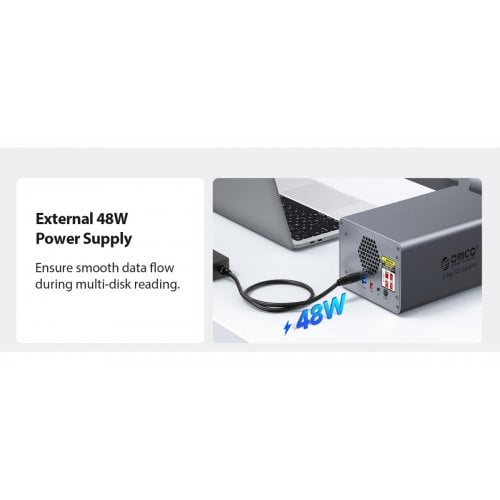 Внешний бокс для HDD ORICO 9828RU3 2-Bay 3.5" HDD RAID Enclosure USB (ORICO-9828RU3-EU-GY-BP) Grey купить в Украине | Telemart фото