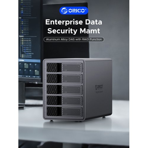 Внешний бокс для HDD ORICO 9858RU3 5-Bay 3.5" HDD RAID Enclosure USB (ORICO-9858RU3-EU-GY-BP) Grey купить в Украине | Telemart фото