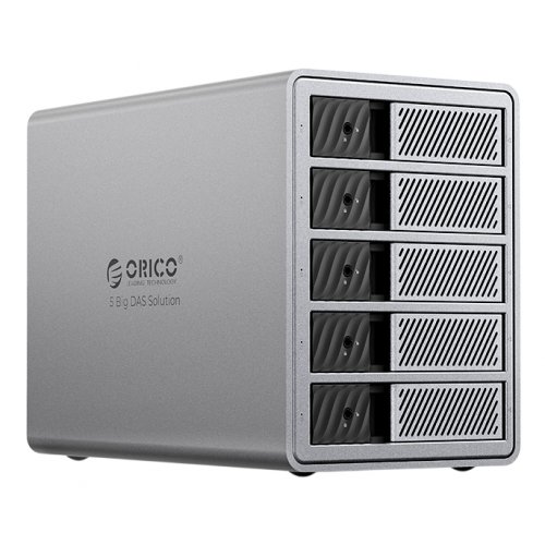 Внешний бокс для HDD ORICO 9858T3 5-Bay 3.5" HDD RAID Enclosure Thunderbolt 3 (ORICO-9858T3-EU-GY-BP) Grey купить в Украине | Telemart фото