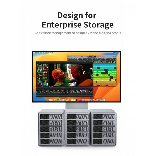 Внешний бокс для HDD ORICO 9858T3 5-Bay 3.5" HDD RAID Enclosure Thunderbolt 3 (ORICO-9858T3-EU-GY-BP) Grey купить в Украине | Telemart фото