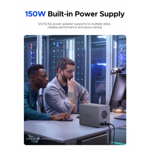 Внешний бокс для HDD ORICO 9858T3 5-Bay 3.5" HDD RAID Enclosure Thunderbolt 3 (ORICO-9858T3-EU-GY-BP) Grey купить в Украине | Telemart фото
