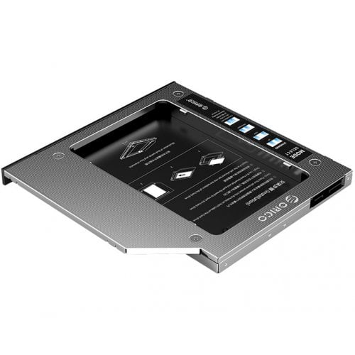 Адаптер для накопителей ORICO M95SS Optical Bay Caddy Adapter for 1x 2.5" SATA HDD/SSD 9.5mm (ORICO-M95SS-SV-BP) Silver купить в Украине | Telemart фото