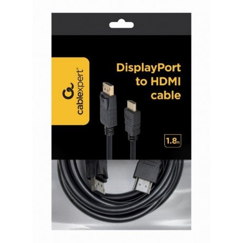 Уценка адаптер Cablexpert DisplayPort-HDMI 1.8m with CHIP-converter (CC-DP-HDMI-6) (Повреждена упаковка, 913082) купить в Украине | Telemart фото