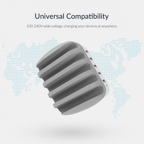 Мережевий зарядний пристрій ORICO DUK-5P Smart Charging Station 5 x USB 40W (ORICO-DUK-5P-UN-WH-BP) White купити в Україні | Telemart фото