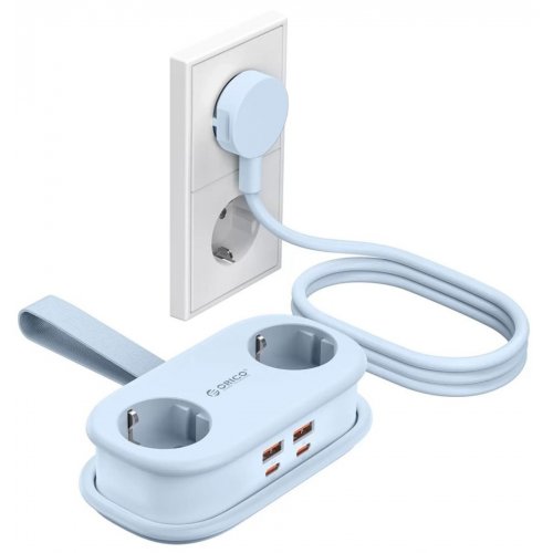 Сетевой фильтр ORICO AP3-2A2U2C 1.6m 2 розетки + 2 x USB + 2 x USB Type-C (ORICO-AP3-2A2U2C-65-EU-BL-EP) Blue купить в Украине | Telemart фото