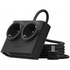 Сетевой фильтр ORICO PDC25-2A2U2C 1.6m 2 розетки + 2 x USB + 2 x USB Type-C (ORICO-PDC25-2A2U2C-EU-BK-EP) Black