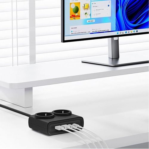 Сетевой фильтр ORICO PDC25-2A2U2C 1.6m 2 розетки + 2 x USB + 2 x USB Type-C (ORICO-PDC25-2A2U2C-EU-BK-EP) Black купить в Украине | Telemart фото