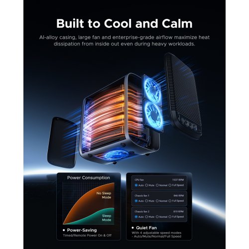 Сетевое хранилище ORICO HS500-Pro MetaBox NAS 5-Bay (ORICO-HS500-Pro-EU-GY-BP) Grey купить в Украине | Telemart фото