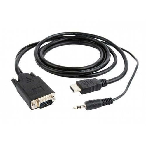 Уцінка адаптер Cablexpert 2 in 1 HDMI-VGA/3.5mm 3m (A-HDMI-VGA-03-10) (Розкрита упаковка, 913148) купити в Україні | Telemart фото