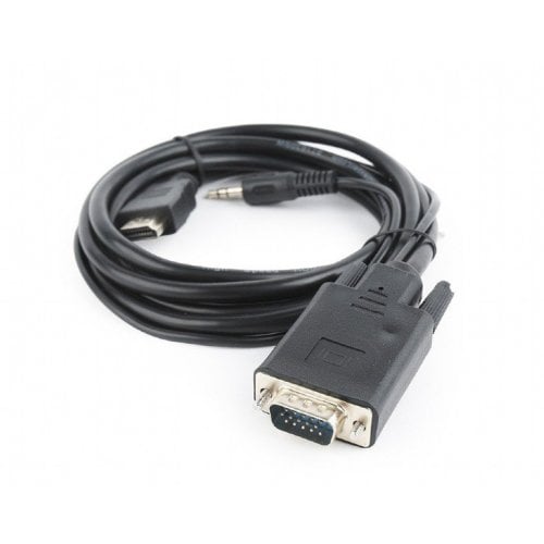 Уцінка адаптер Cablexpert 2 in 1 HDMI-VGA/3.5mm 3m (A-HDMI-VGA-03-10) (Розкрита упаковка, 913148) купити в Україні | Telemart фото