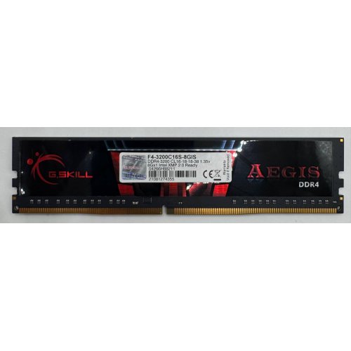 Озп G.Skill DDR4 8GB 3200Mhz Aegis (F4-3200C16S-8GIS) (Відновлено продавцем, 913183) купити в Україні | Telemart фото