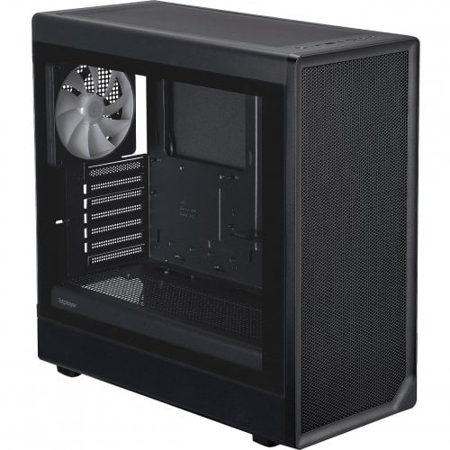 Корпус 1stPlayer AU8-BK-4FE7-14 Tempered Glass без БЖ Black купити в Україні | Telemart фото