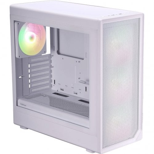 Корпус 1stPlayer AU8-WH-4FE7-14-W Tempered Glass без БЖ White купити в Україні | Telemart фото